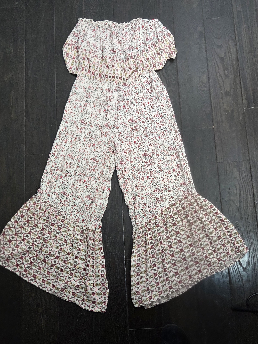 Japan Womens Floral Flowy Romper Jumpsuit Size Medium